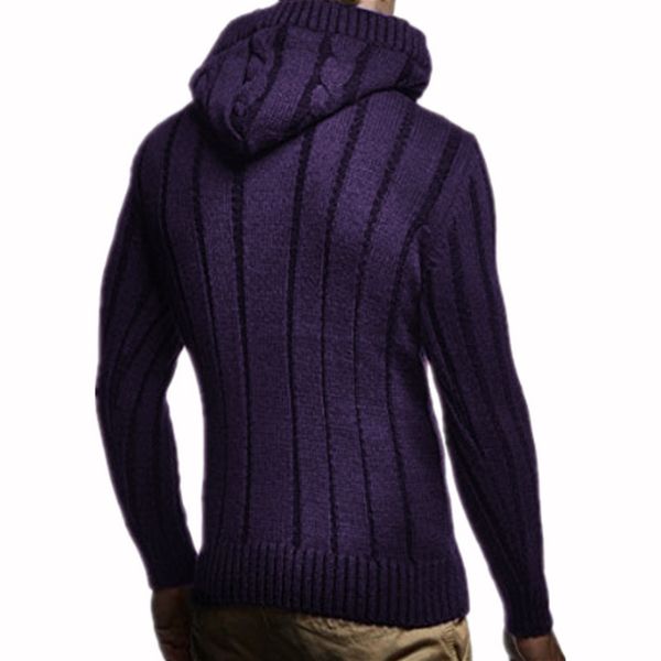 

men's winter pullover knitted warm button hoodie drape choker sweater blouse sweater men pull homme hiver sueter hombre man, White;black
