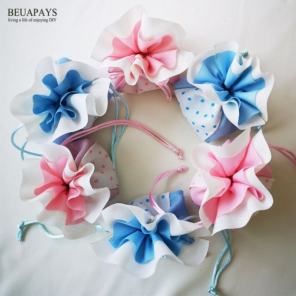 

20pcs pearl yarn bag polyester bundle package gift bag diy candy box baby shower wedding decoration christmas gift accessories