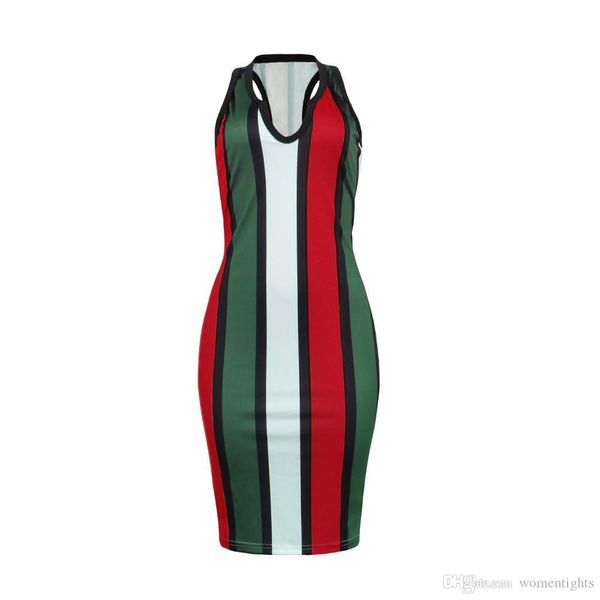 

women summer dresses stripe skinny dresses backless deep v neck lady beach dress womens club clothing, Black;gray