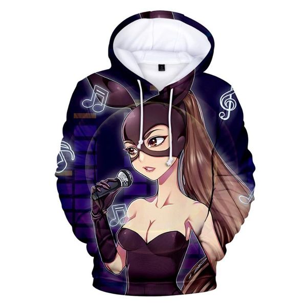 

3d tropical funny hoodies funny hoodies singer print tyle pullover sleeve streetwear sweatshirt hoodie, Black