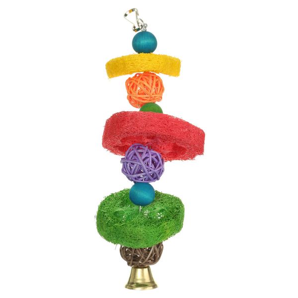 

small size parrot a molar tooth retinervus luffae fructus sepaktakraw hand catch gnaw toys stand frame a molar tooth string bite string