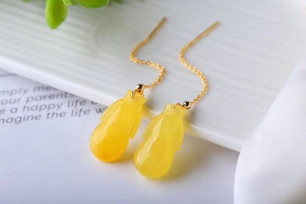 

spirit jewelry water droplet beeswax yellow chanterelles bracelets men's pendant-amber hanging women's raw ore accessories domes