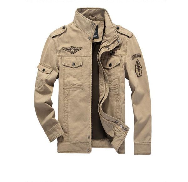 

men casual army jackets casual warm winter autumn coats embroidery fleece thick jacket clothes for males, Black;brown
