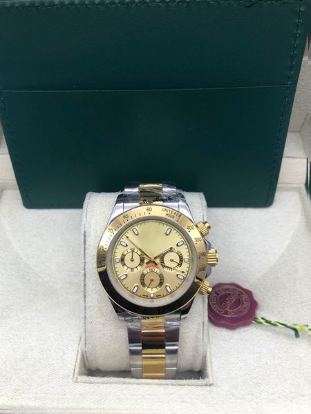 

2020 sell well upscale luxury golden face mens watch series m116519 simple gold face stainless steel automatic machine watches, Slivery;brown