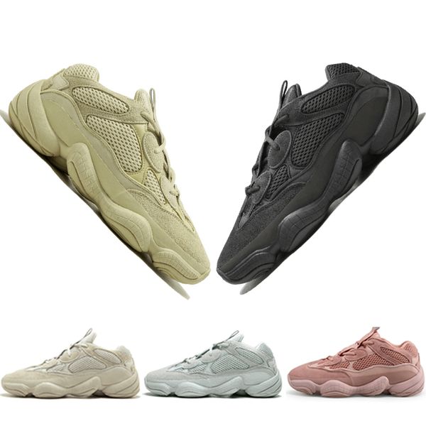 

Дешевые новые Kanye West 500 Desert Rat Blush 500s соль Супер Луна желтый утилита черный мужские кроссовки для мужчин Женщины спортивные кроссовки дизайнер