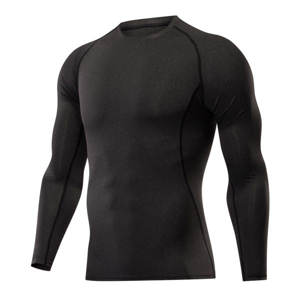

men sport t-shirt bodybuilding running shirt long sleeve training,running pants men compression tight quick dry sport legging, Black;blue