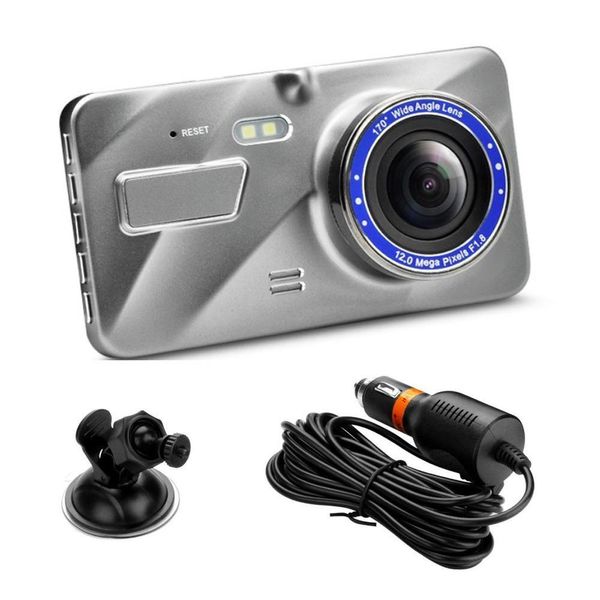 

universal hd car dvr camera 4 inch dual lens image 1080p hidden wide angle driving recorder dash cam dual lens support reversing