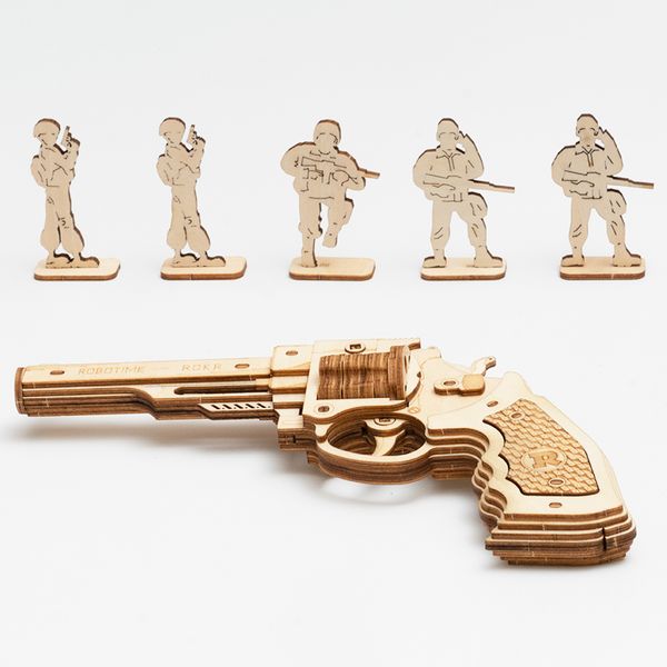 

robotime 3d wooden puzzle rubber band guns justice guard toy corsac m60 for teens funny outdoors game shooter gifts lq401 y200414