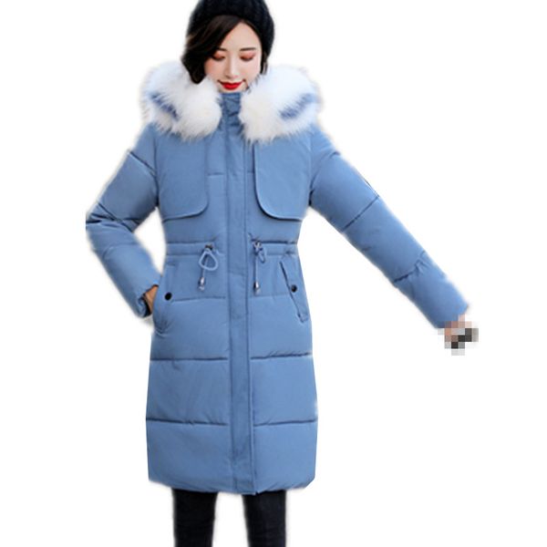

b4255 new 2019 autumn winter women fashion single-breasted loose thickened keep warm cotton-padded jacket coat wholesale, Black