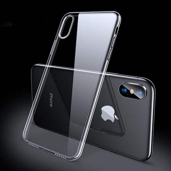

50pcs case transparent protective for the iphone xs max x xr 8 76s 5 cover ultra-thin slim with tpu software