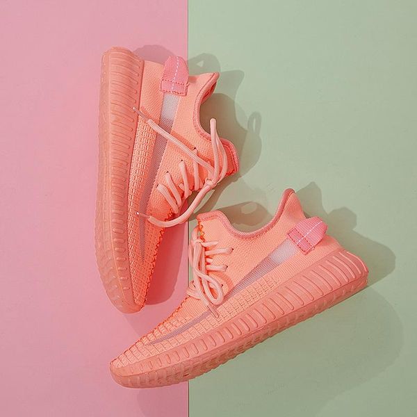 

кроссовки женская летняя дышащая сетка поверхность 2019 new wild wild ins папа little white coconut чистый красный лето tide обувь 35-40