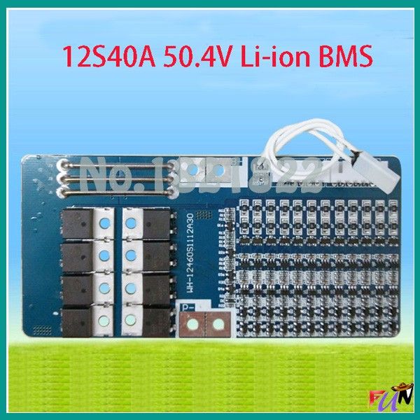 12S 40A 50.4V li-ion BMS PCM scheda di protezione della batteria bms pcm per la batteria elettrica della batteria del circuito del pacco freeshipping