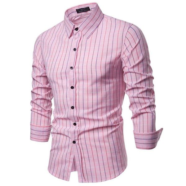 

new men's fashion korean edition men's style chequered long sleeve shirt, White;black