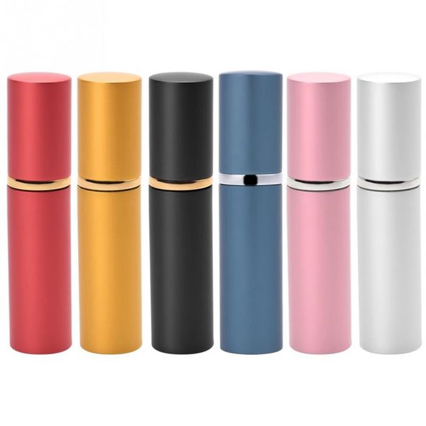 

6 colors luxury 10ml metal perfume bottle aluminium refillable atomizer portable empty pump lotion spray bottle a