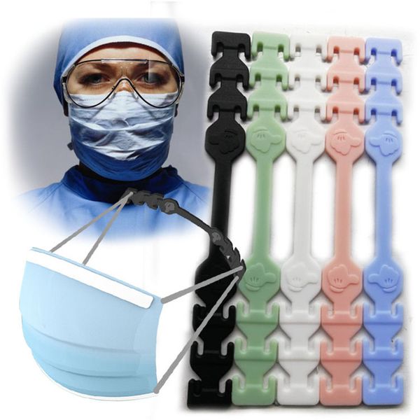 

ear protector hook silicone bandage ear rope anti-slip adjustable masks hook third gear adjustable face mask buckle