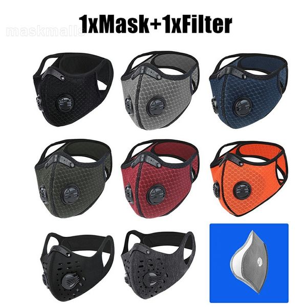

5шт маска для лица анти-загрязнение маски с pm2. 5 активированный угольный фильтр на открытом воздухе спорт велоспорт рот маска