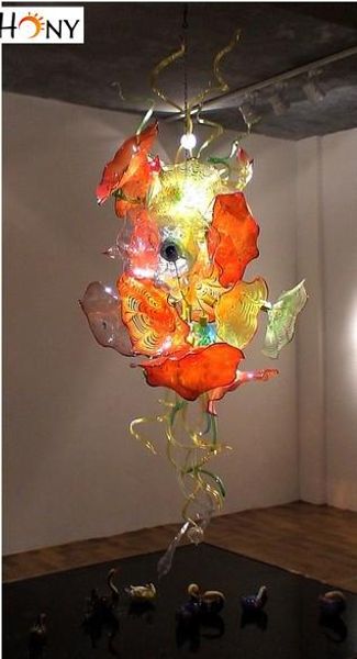 

modern hand blown glass plate art glass large l chandelier