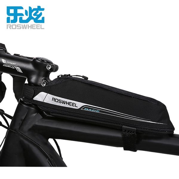 

roswheel racek series bicycle upper tube bag bike front beam bag organizer bag riding cycling storage bags 0.4l panniers bags