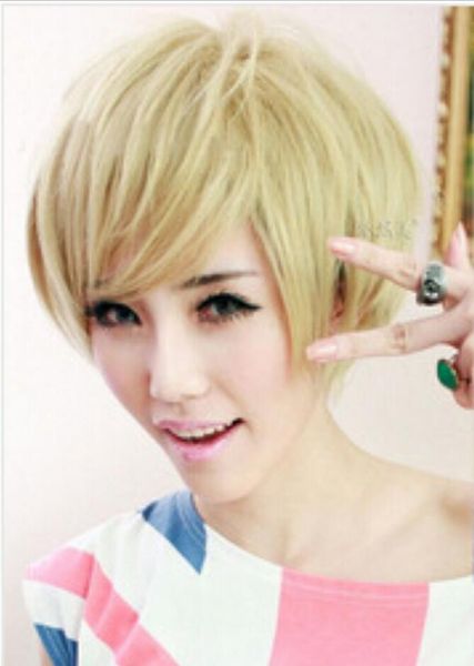 Compre Peluca Envío Gratis Lady Mujer Harajuku Peluca Corta Recta Color Crema Armadura Pelo Cosplay Disfraz A 3064 Del Wig58587 Dhgatecom