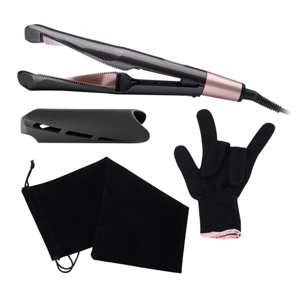

lcd display ceramic plates flat iron straightening irons styling tools professional hair curler iron curling wand