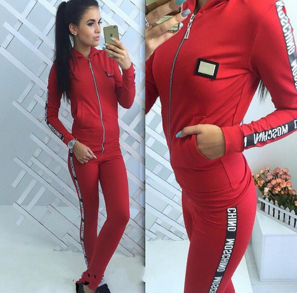 

00112 Женский спортивный костюм Толстовки с капюшоном + брюки Бег Спортивный спорти