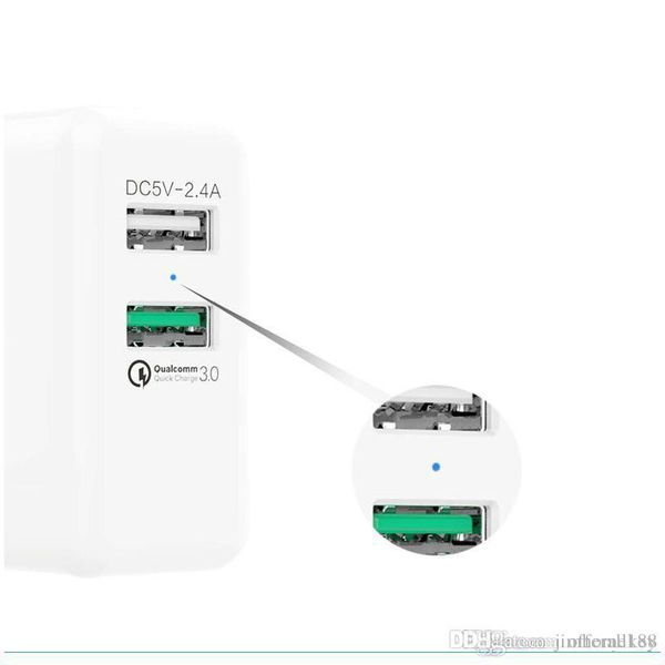 

deskpow qualcomm qc3.0 dual usb us plug travel wall fast charger quick dual car charger for samsung xiaomi htc yiboyuan