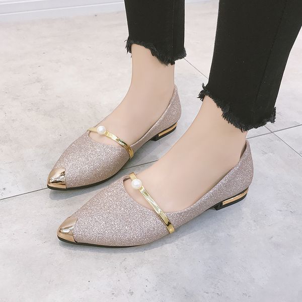 

autumn shoes women casual shallow slip on oxford shoes women comfortable dance ballet flats mujer plus size 35-40, Black