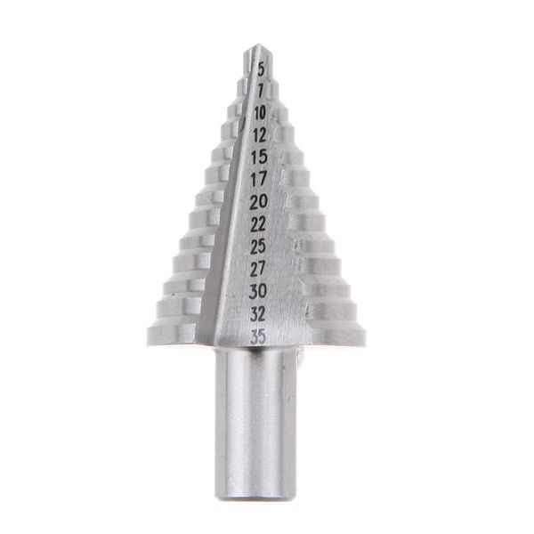 

13 step cone drill bits hole cutter bit set 5-35 mm fluted edges hss step drill bit reamer triangle shank wood metal drilling