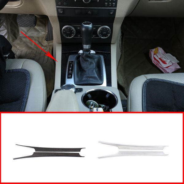 

carbon fiber abs chrome car center console decoration strips trim accessories for benz glk class x204 2008-2015