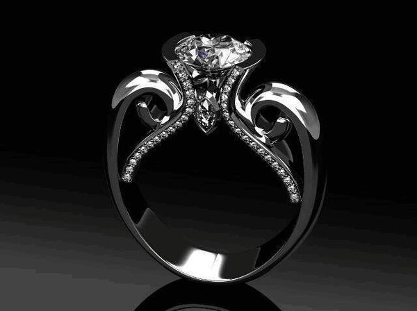 

sparkling luxury jewelry 925 sterling silver round cut white z cz mozan diamond gemstones women wedding crown band ring gift for lover&#, Slivery;golden