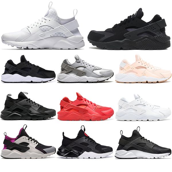 

with socks 2019 huarache run ultra running shoes for men women triple black white red breathable mens trainer sports sneakers runner 36-45