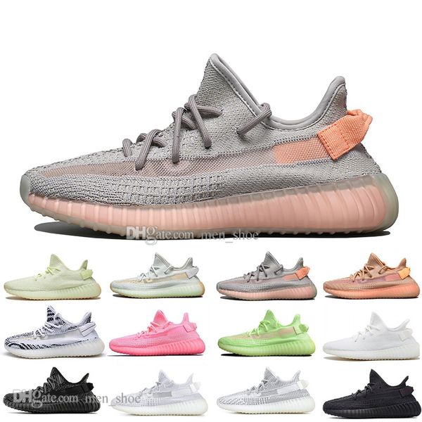 

новый kanye west clay v2 статические светоотражающие gid glow in the dark mens кроссовки hyperspace истинной формы зебра женщина спорт дизай