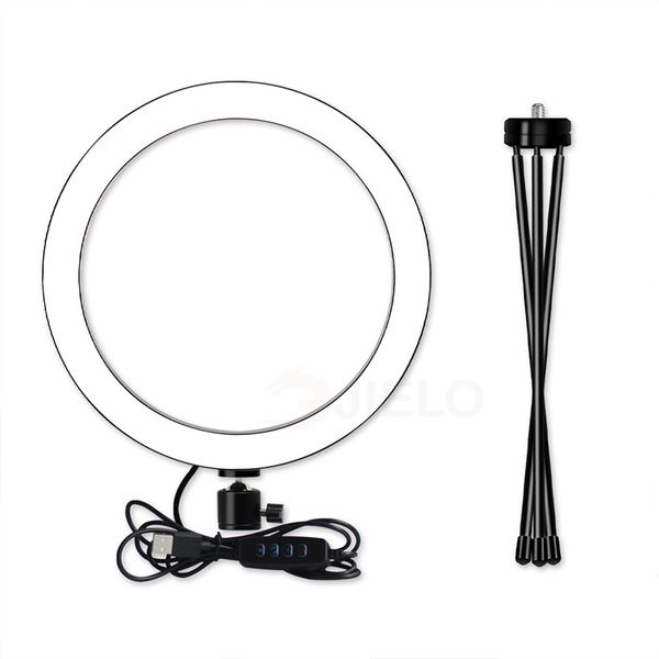 

live selfie light lamp 6 inch to 10 inch usb stick beauty tableholder table lamp camera video led circle ring light wholesale