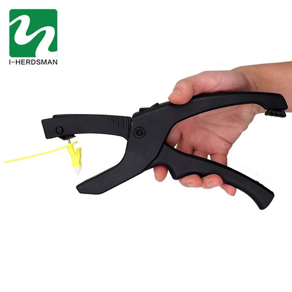 

1 pcs single integrated ear tag pliers alloy steel hydraulic pliers cow sheep identification tool livestock animal application