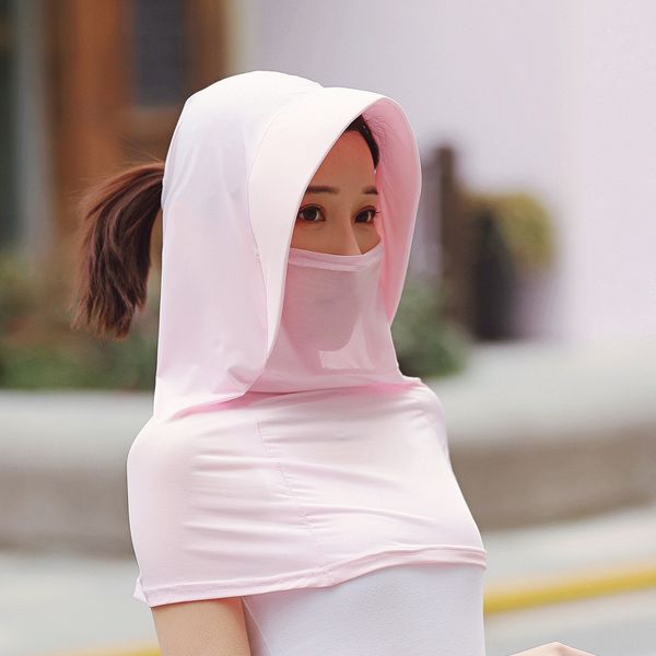 

защитная маска для мужчин и женщин летом: дышащий, тонкий, лед провода нагрудник, многофункциональный зонт, маска шеи, Black;white