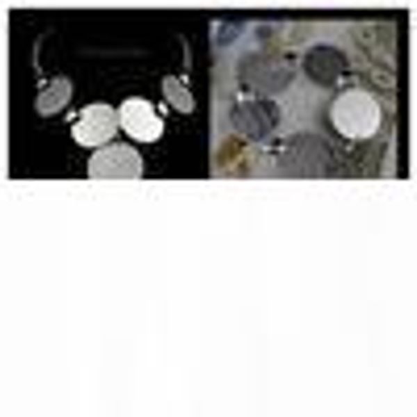 

красивый серебряный комплект ювелирных изделий ожерелье браслет серьги ювелирных изделий свободную перевозку груза a1476 оптовой женщины, Black