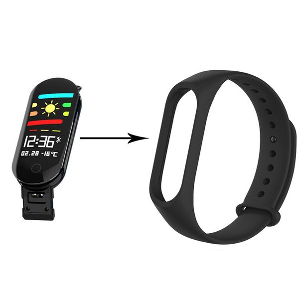 

strap wristband for m3 smart bracelet replacement smart watch accessories m3 bracelet silicone wrist strap, Black;brown