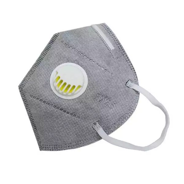 

dhl 100pcs kn95 mask with breathing valve protective anti dust mask filter reusable valved breathable protection pm2.5 activated carbon