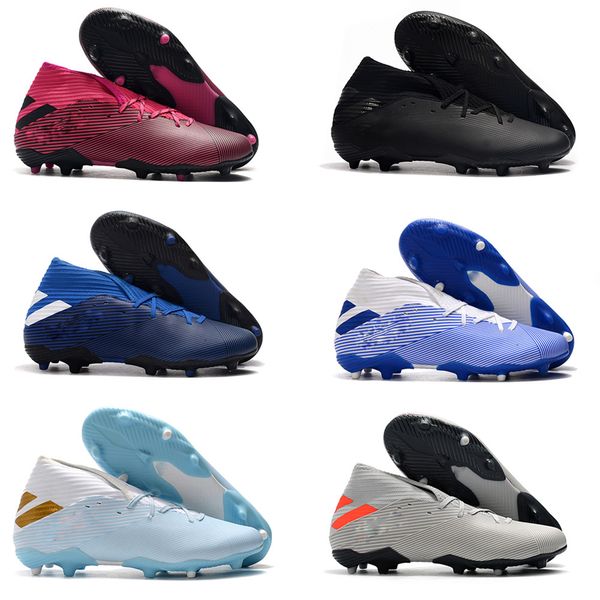 

2020 mens messi nemeziz 19.3 laceless fg ace 19+x slip-on soccer shoes football high ankle outdoor boots cleats size us6.5-11
