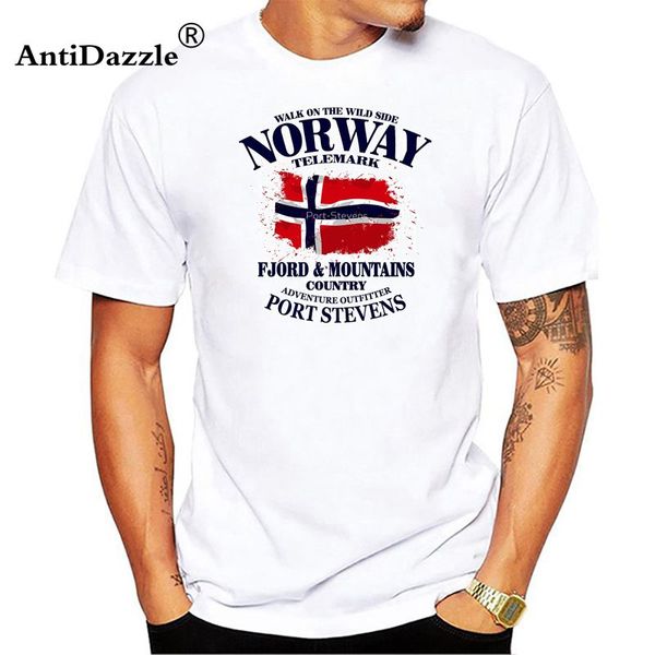 

antidazzle norway flag vintage look 2017 new summer t-shirt men man's 100% cotton short sleeve men t-shirt clothing, White;black
