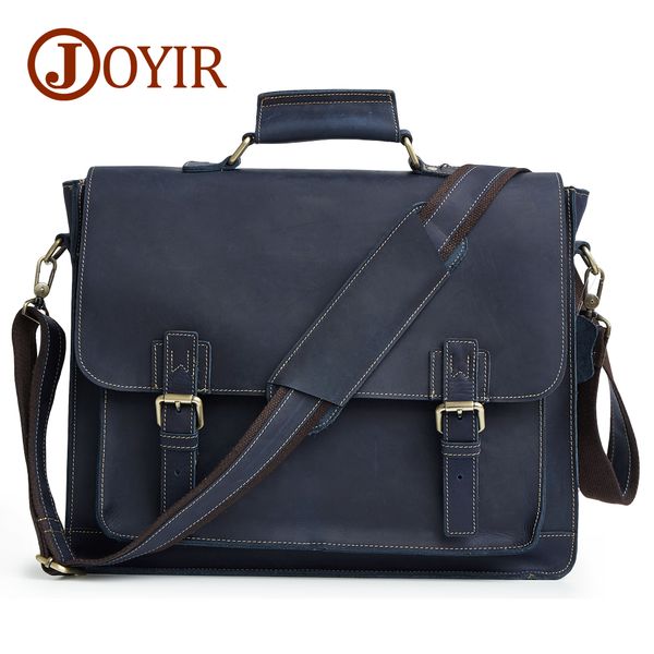 

men's briefcase crazy horse genuine business bag vintage messenger shoulder for male leather designer men handbag wholesale new listing