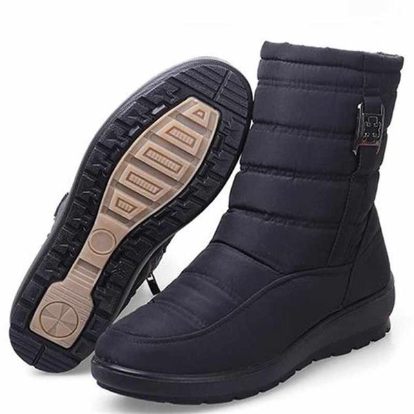 

snow boots women shoes 2019 solid casual shoes woman winter zipper ankle boots women warm fur round toe botas mujer, Black