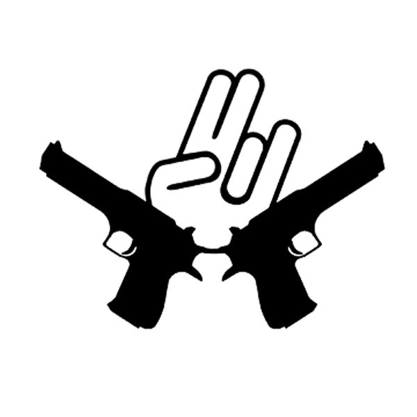 

16 * 12.1cm shocker gun пистолеты jdm автомобилей декор окна винила декаль наклейки красивый и прохладный наклейки автомобилей стайлинг