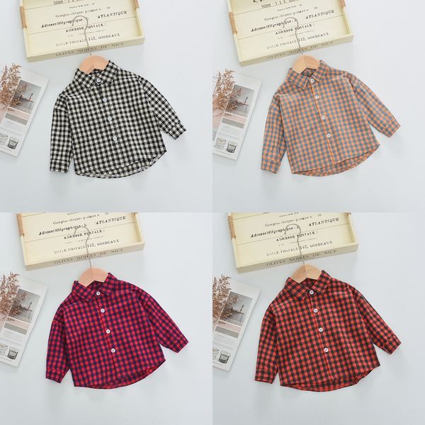 

2019 clothing children's baby and child plaid children's clothing shirt long sleeve n133, White;black