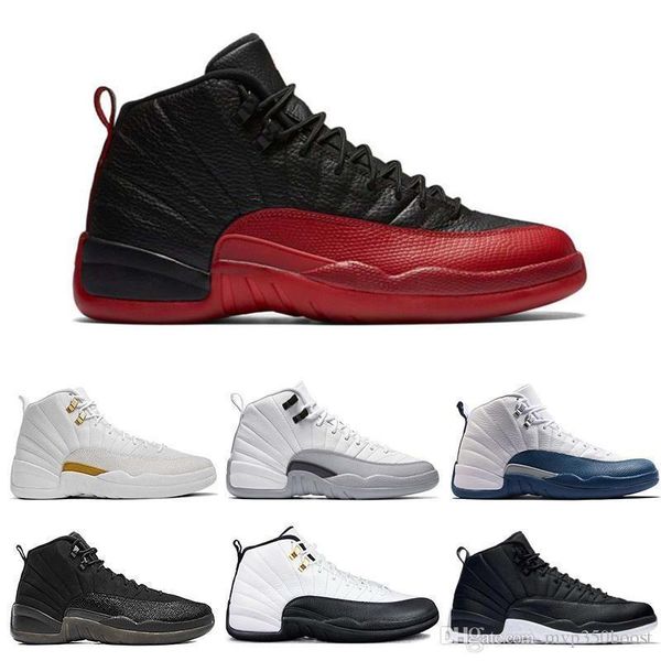 

2019 new 12 12s basketball shoes for mens winterized black wntr gym red flu game gamma blue taxi the master men sports sneakers size 8-13