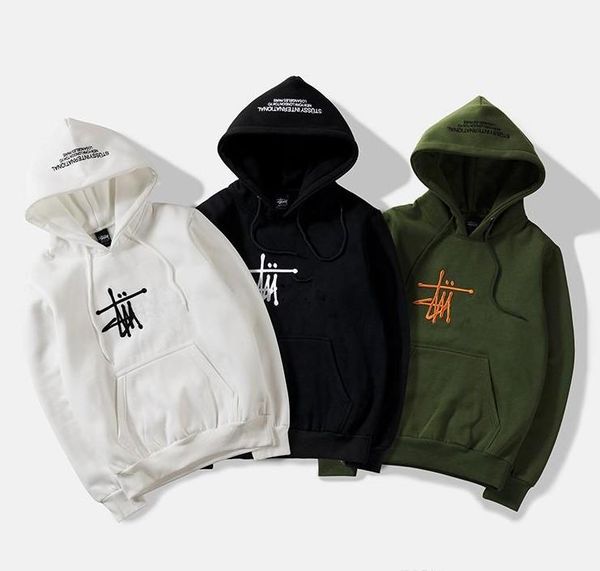 

мужские толстовки дизайнер свитер америка шон мода марка hoodie logo печать толстовка с капюшоном пуловер с длинным рукавом, Black