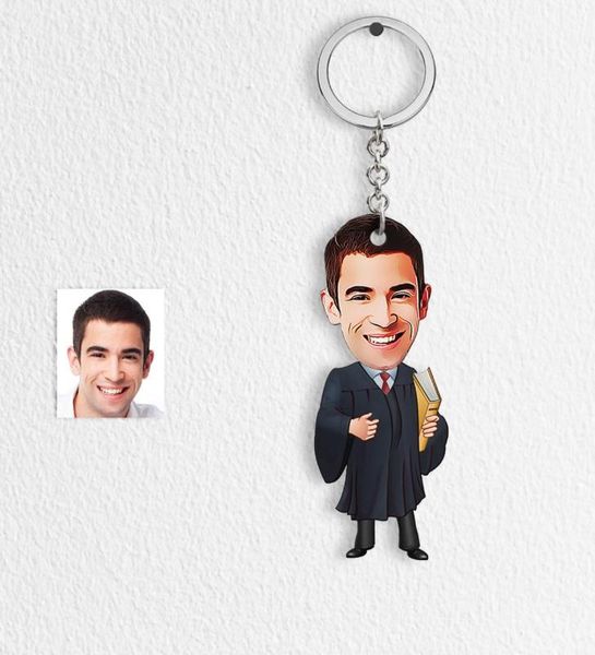 

personalized mr attorney cartoon keychain-1