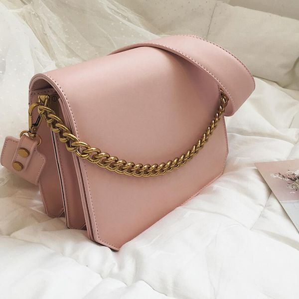 

elegant female flap square bag 2019 summer new quality pu leather women's designer handbag chain tote bag shoulder messenger