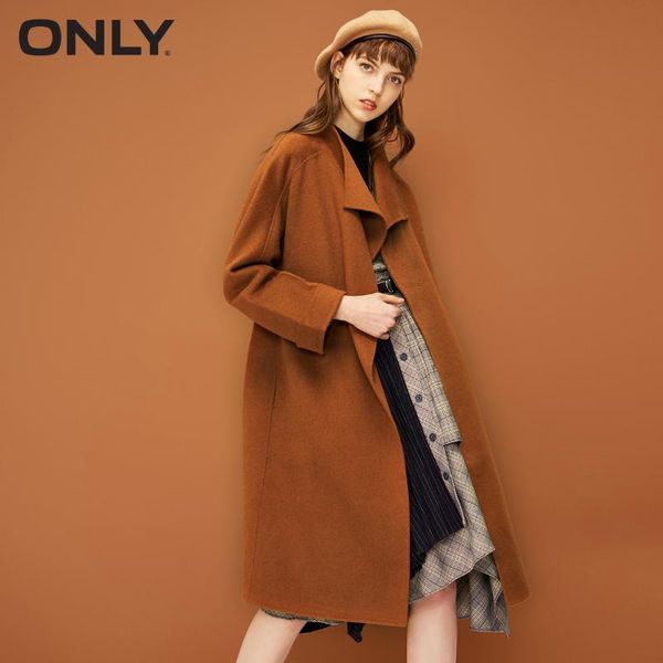 

only autumn new double-sided wool lace wool coat | 11834s522, Black;brown