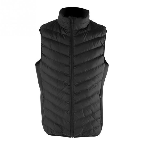 

men usb powered heating vest cotton smart heated sleeveless jacket winter warm keeping vest suitable for outdoor sports, Gray;blue